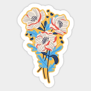 Fun color floral Sticker